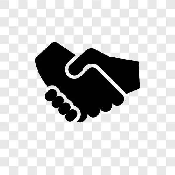 Handshake Vector Icono Aislado Sobre Fondo Transparente Handshake Concepto Logotipo — Vector de stock