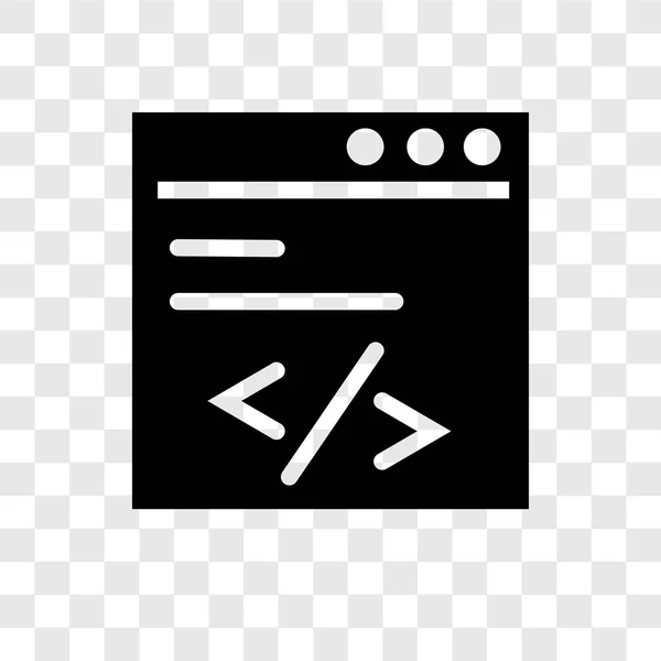 Иконка Вектора Кодирования Изолирована Прозрачном Фоне Концепция Логотипа Прозрачности Кодирования — стоковый вектор