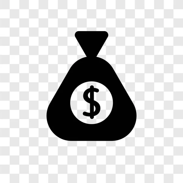 Ícone Vetor Dinheiro Isolado Fundo Transparente Conceito Logotipo Transparência Dinheiro — Vetor de Stock