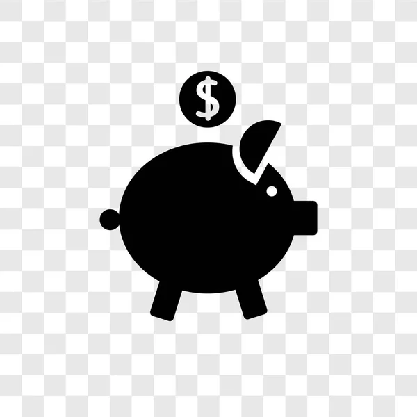 Piggy Bank Icono Vector Aislado Sobre Fondo Transparente Piggy Bank — Vector de stock