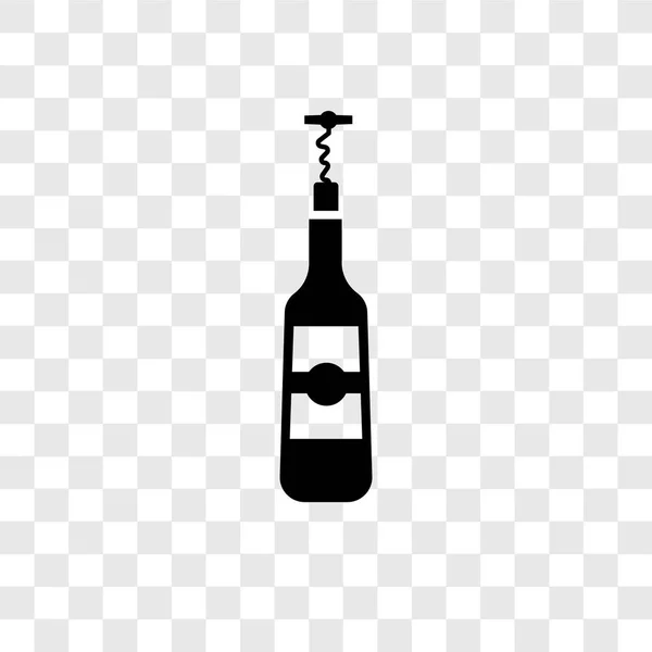 Sacacorchos Botella Vino Icono Vector Aislado Sobre Fondo Transparente Sacacorchos — Archivo Imágenes Vectoriales