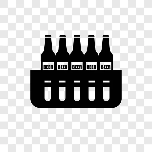 Piwo Wektor Ikona Białym Tle Przezroczystym Tle Koncepcja Logo Piwa — Wektor stockowy