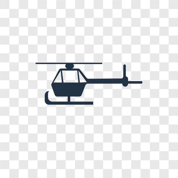 Вертолетный Вектор Значок Изолирован Прозрачном Фоне Вертолетная Прозрачность Концепции Логотипа — стоковый вектор