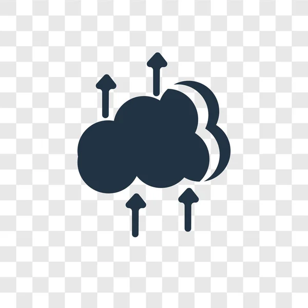 Иконка Вектора Облачных Вычислений Изолирована Прозрачном Фоне Концепция Прозрачности Облачных — стоковый вектор