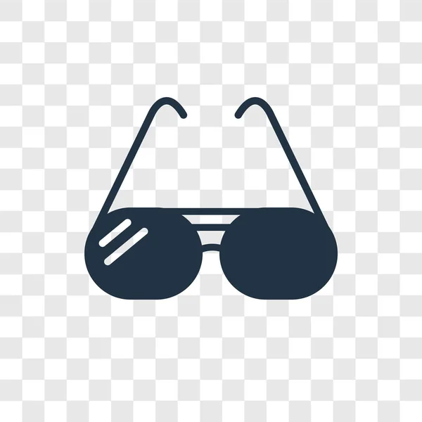 Icono Vector Gafas Sol Aislado Sobre Fondo Transparente Concepto Logotipo — Vector de stock