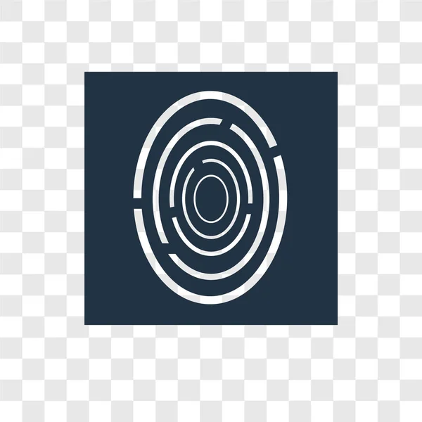 Fingerprint Scan Vector Icon Isolated Transparent Background Fingerprint Scan Transparency — Stock Vector