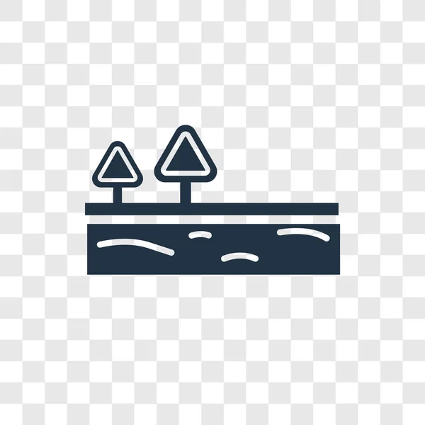 Icono Del Vector Del Lago Aislado Sobre Fondo Transparente Concepto — Vector de stock