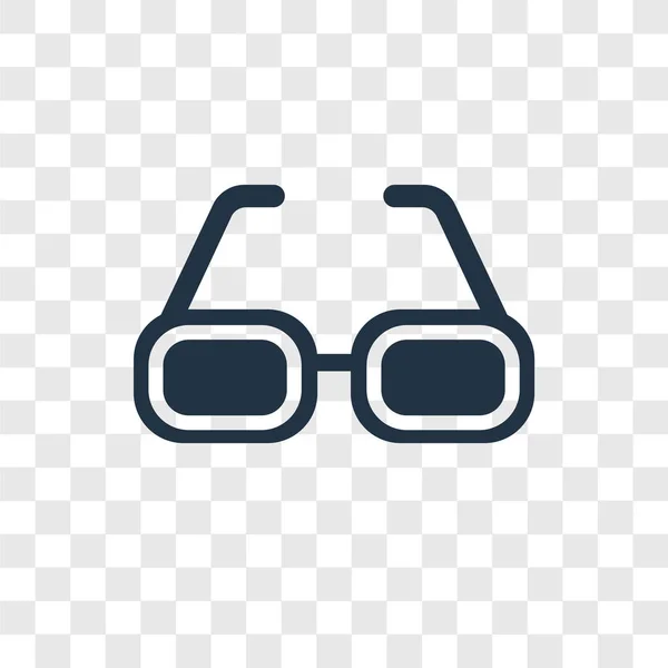 Icono Vector Gafas Sol Aislado Sobre Fondo Transparente Concepto Logotipo — Vector de stock