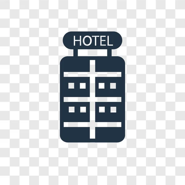 Hotel Vektorsymbol Isoliert Auf Transparentem Hintergrund Hotel Transparenz Logo Konzept — Stockvektor