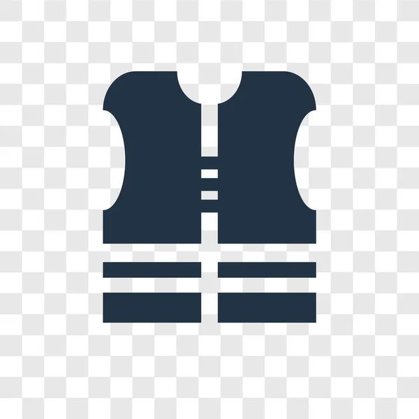 Значок Вектора Спасательной Куртки Изолирован Прозрачном Фоне Концепция Прозрачности Логотипа — стоковый вектор