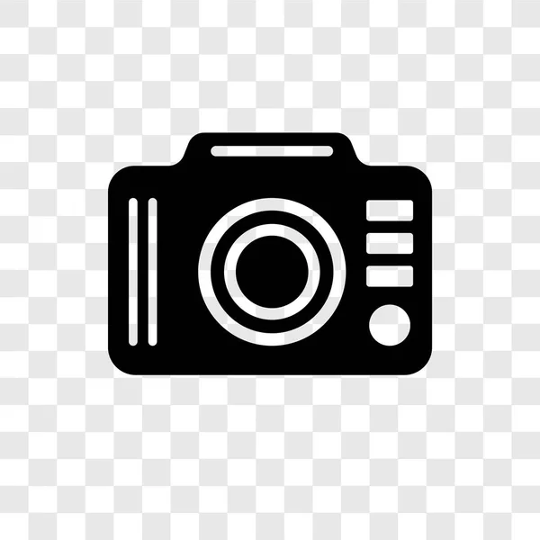 Photo Camera Vector Icon Isolated Transparent Background Photo Camera Transparency — Stock Vector