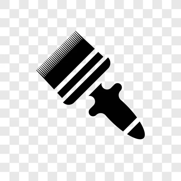 Paint Brush Vector Icon Isolated Transparent Background Paint Brush Transparency — Stock Vector