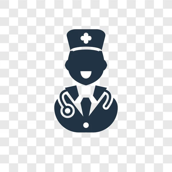 Arzt Vektor Symbol Isoliert Auf Transparentem Hintergrund Arzt Transparenz Logo — Stockvektor