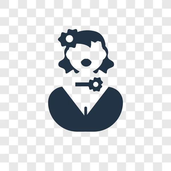 Frau Vektor Symbol Isoliert Auf Transparentem Hintergrund Frau Transparenz Logo — Stockvektor