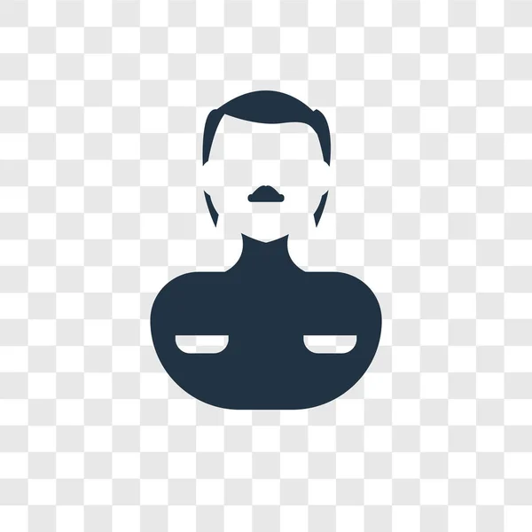 Hombre Icono Vectorial Aislado Sobre Fondo Transparente Hombre Concepto Logotipo — Vector de stock