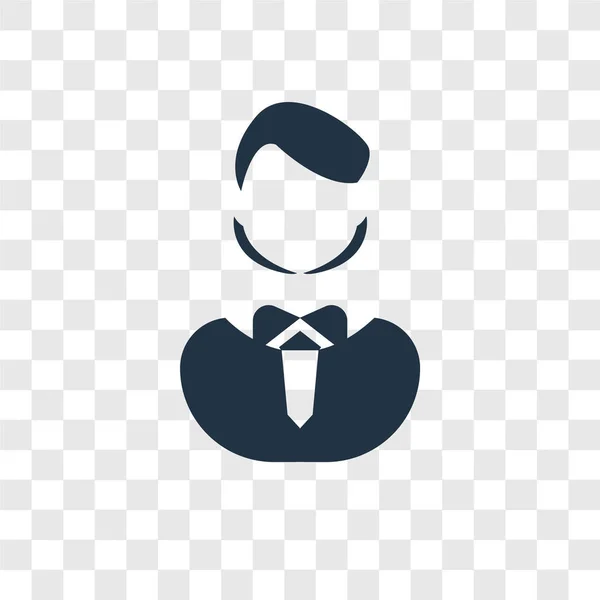 Icône Vectorielle Homme Affaires Isolée Sur Fond Transparent Concept Logo — Image vectorielle