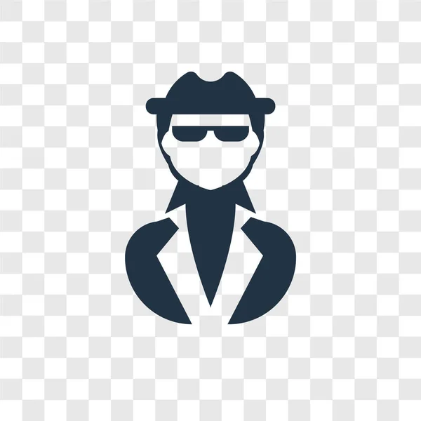 Spionen Vektor Ikonen Isolerad Transparent Bakgrund Spy Öppenhet Logotyp Koncept — Stock vektor