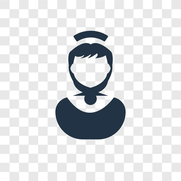 Krankenschwester Vektor Symbol Isoliert Auf Transparentem Hintergrund Krankenschwester Transparenz Logo — Stockvektor