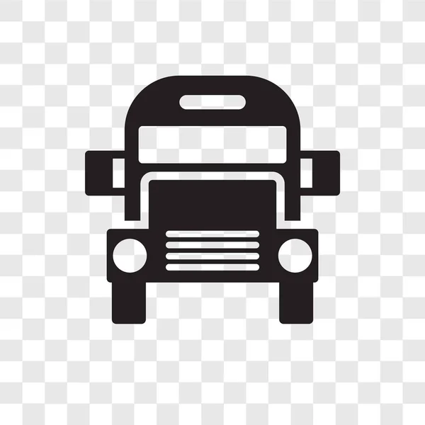 Ícone Vetor Ônibus Escolar Isolado Fundo Transparente Conceito Logotipo Transparência — Vetor de Stock