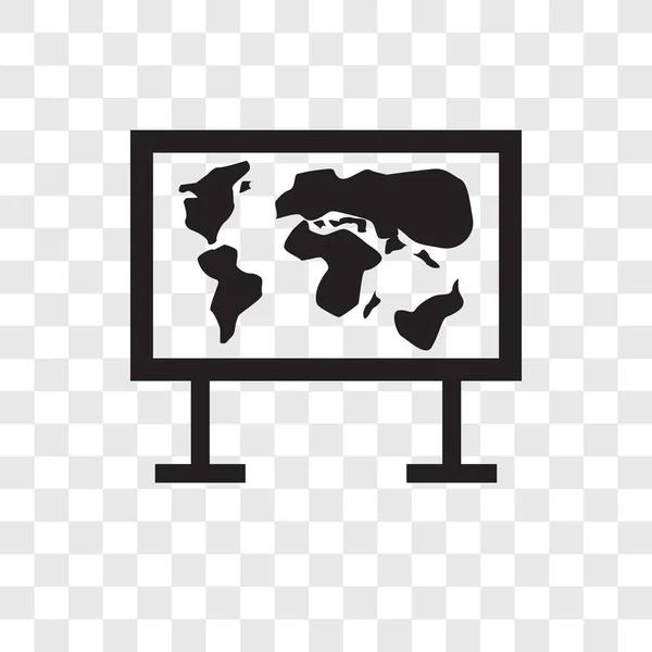透明な背景 世界地図の透過性ロゴのコンセプトに分離された世界地図ベクトル アイコン — ストックベクタ