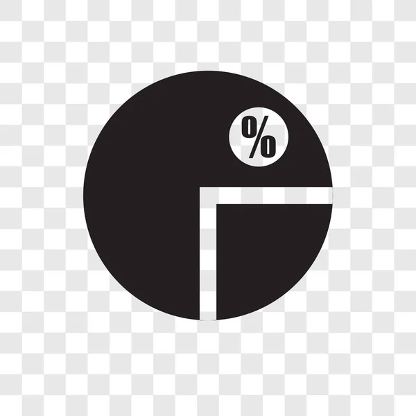 Tortendiagramm Vektorsymbol Isoliert Auf Transparentem Hintergrund Tortendiagramm Transparenz Logo Konzept — Stockvektor