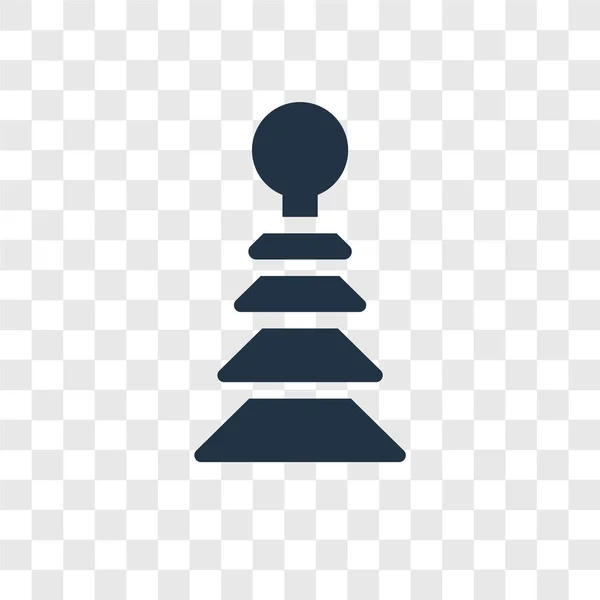 Пірамідальна Іграшка Векторна Піктограма Ізольована Прозорому Фоні Концепція Логотипу Прозорості — стоковий вектор