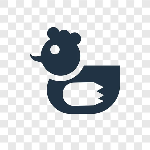 Ícone Vetor Ducky Isolado Fundo Transparente Conceito Logotipo Transparência Ducky —  Vetores de Stock