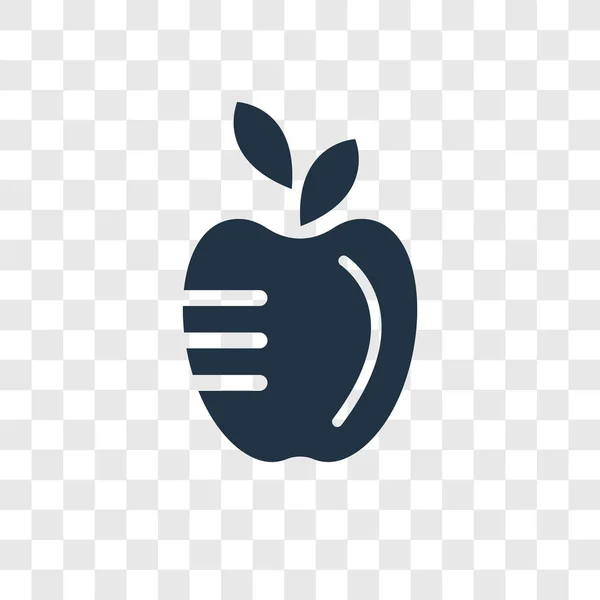 Icône Vectorielle Apple Isolée Sur Fond Transparent Concept Logo Apple — Image vectorielle