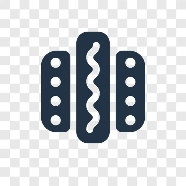 Icono Vector Hot Dog Aislado Sobre Fondo Transparente Concepto Logotipo — Archivo Imágenes Vectoriales