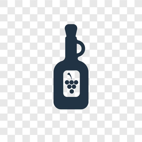 Ikon Vektor Botol Anggur Diisolasi Pada Latar Belakang Transparan Konsep - Stok Vektor