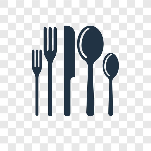 Cutlery Vector Icon Isolated Transparent Background Cutlery Transparency Logo Concept — Stock Vector