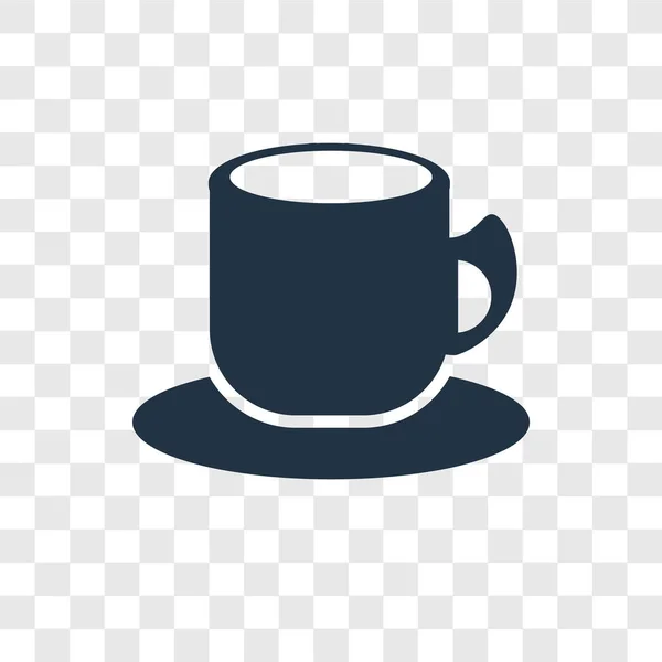 Taza Icono Vectorial Aislado Sobre Fondo Transparente Concepto Logotipo Transparencia — Archivo Imágenes Vectoriales