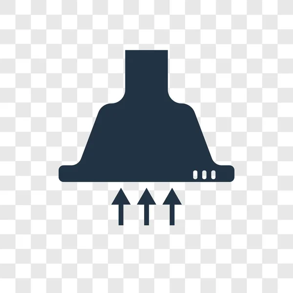 Saydam Arka Plan Üzerinde Extractor Hood Şeffaflık Logo Kavramı Izole — Stok Vektör