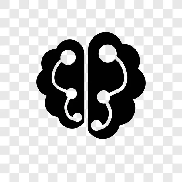 Gehirn Vektor Symbol Isoliert Auf Transparentem Hintergrund Gehirn Transparenz Logo — Stockvektor