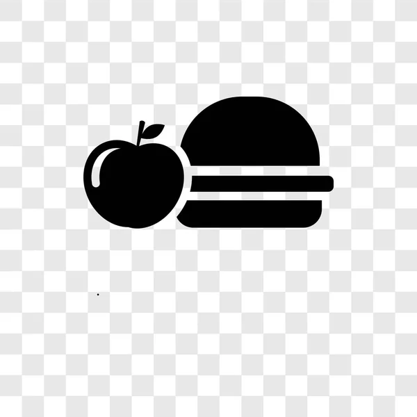 Lunch Vektor Ikonen Isolerad Transparent Bakgrund Lunch Öppenhet Logotyp Koncept — Stock vektor