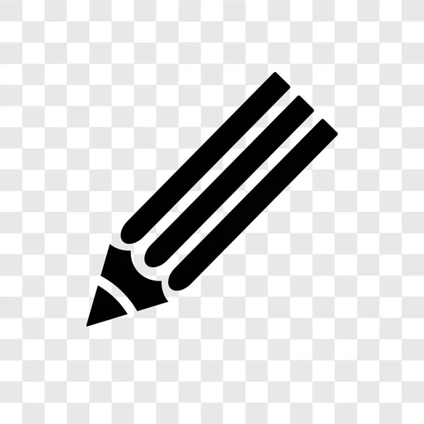铅笔矢量图标隔离在透明背景 铅笔透明度徽标概念 — 图库矢量图片