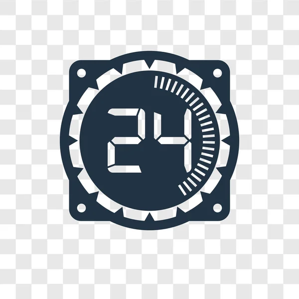 Icono Vector Tiempo Aislado Sobre Fondo Transparente Concepto Logotipo Transparencia — Archivo Imágenes Vectoriales
