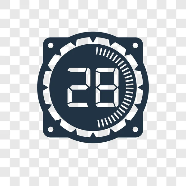 Icône Vectorielle Temporelle Isolée Sur Fond Transparent Concept Logo Time — Image vectorielle