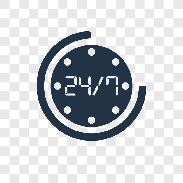 Time Vector Icon Isolated Transparent Background Time Transparency Logo Concept — Stock Vector