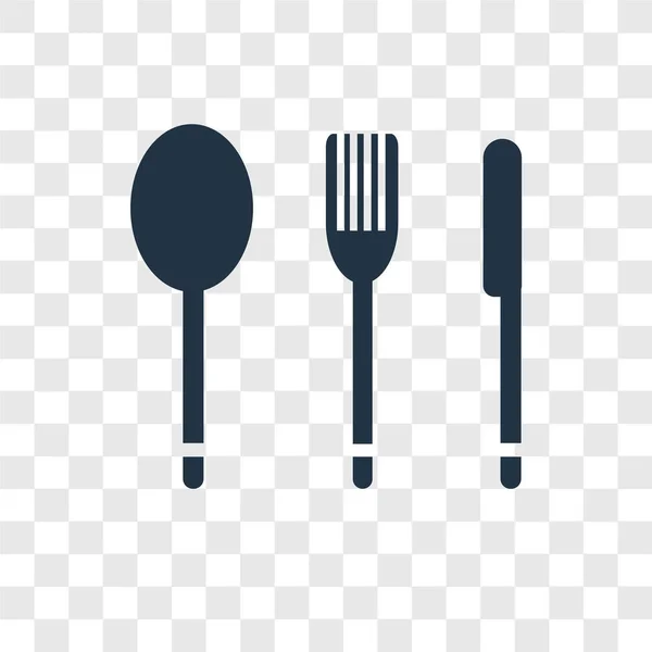 Cutlery Icon Trendy Design Style Cutlery Icon Isolated Transparent Background — Stock Vector