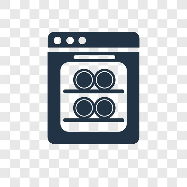Икона Посудомоечной Машины Модном Стиле Иконка Посудомоечной Машины Изолирована Прозрачном — стоковый вектор