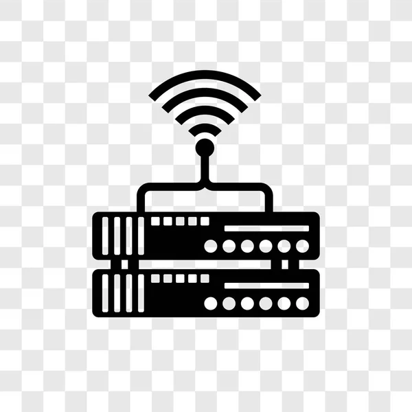 Значок Маршрутизатора Стилі Модного Дизайну Значок Маршрутизатора Ізольовано Прозорому Фоні — стоковий вектор