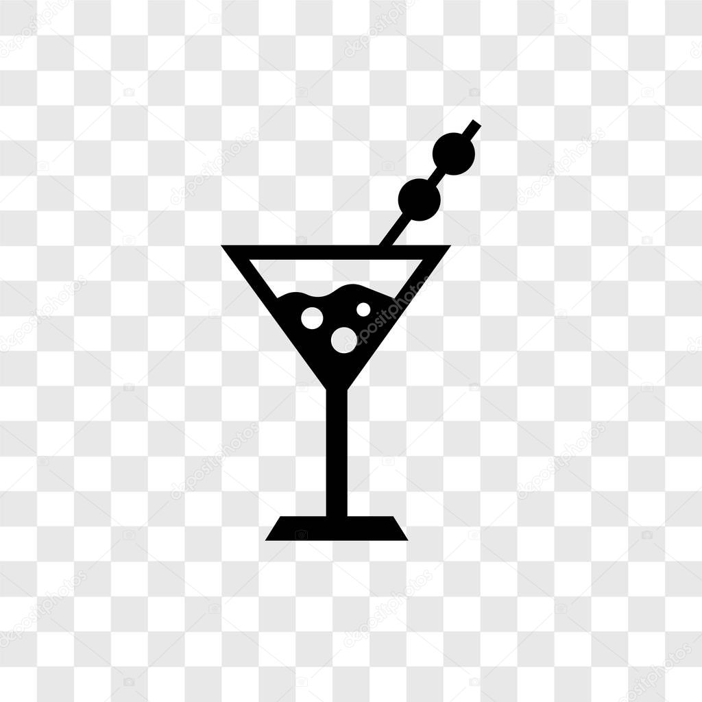 Martini vector icon isolated on transparent background, Martini transparency logo concept