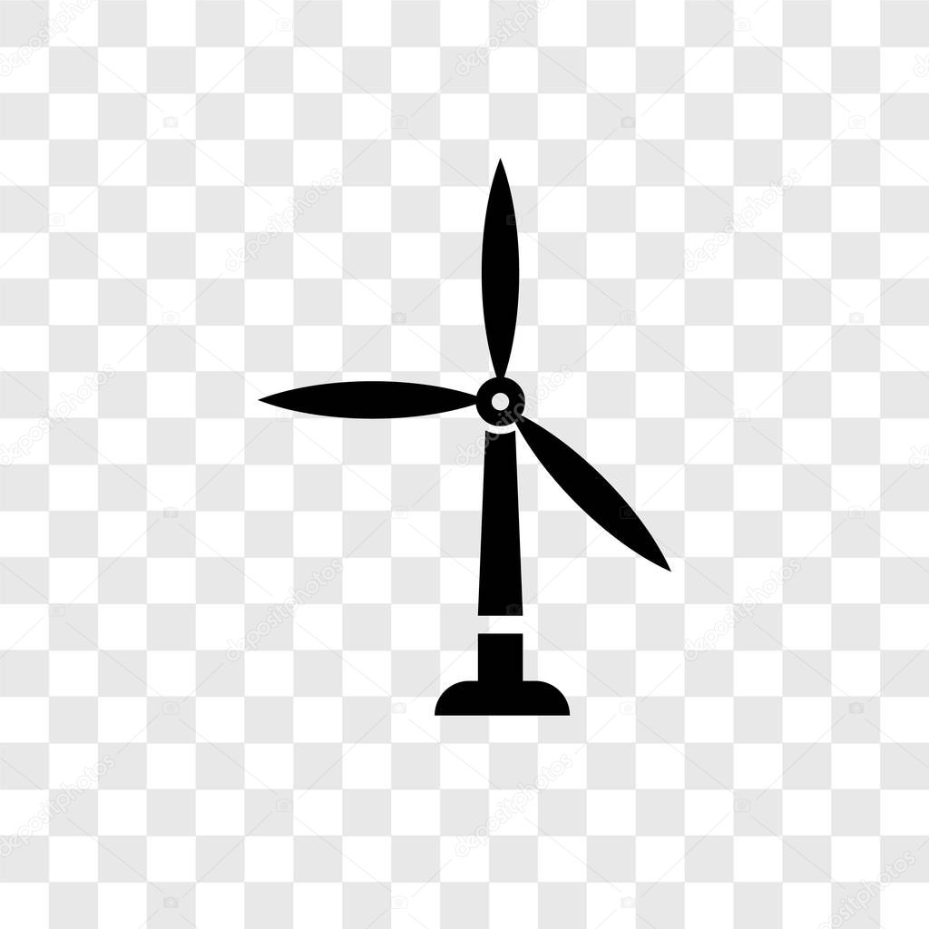 Wind mills vector icon isolated on transparent background, Wind mills transparency logo concept