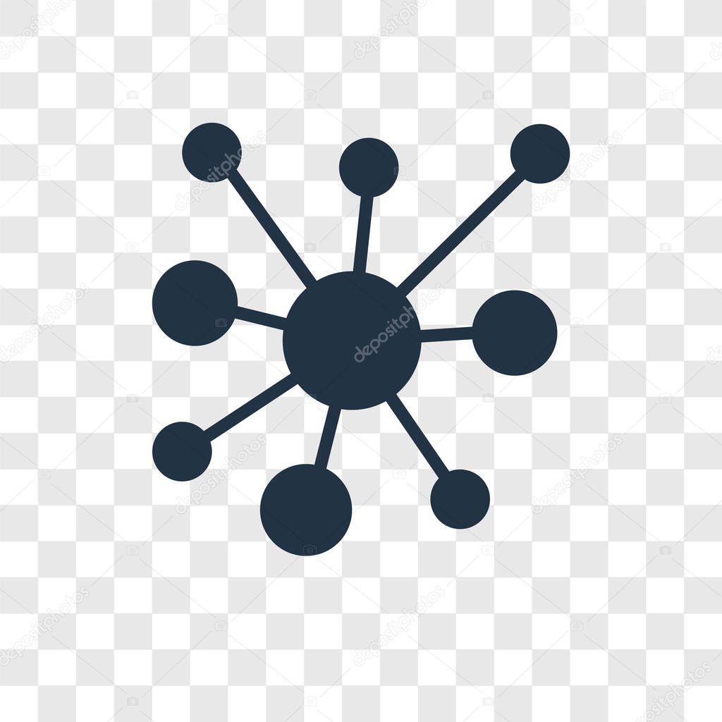 Networking vector icon isolated on transparent background, Networking transparency logo concept