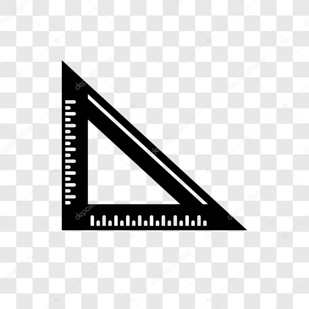 Set square vector icon isolated on transparent background, Set square transparency logo concept