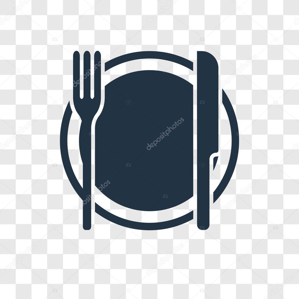 Dinner vector icon isolated on transparent background, Dinner transparency logo concept