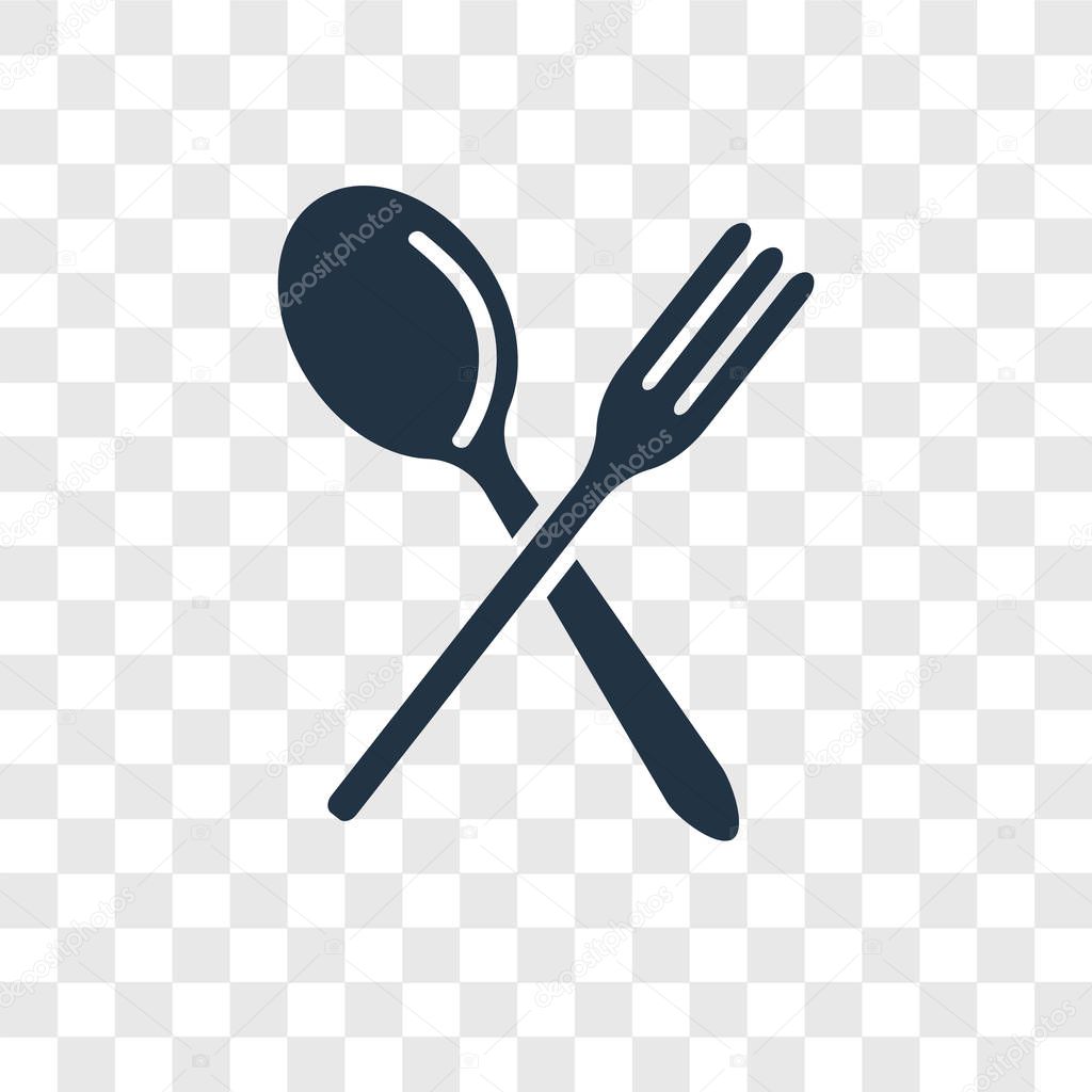 Fork vector icon isolated on transparent background, Fork transparency logo concept