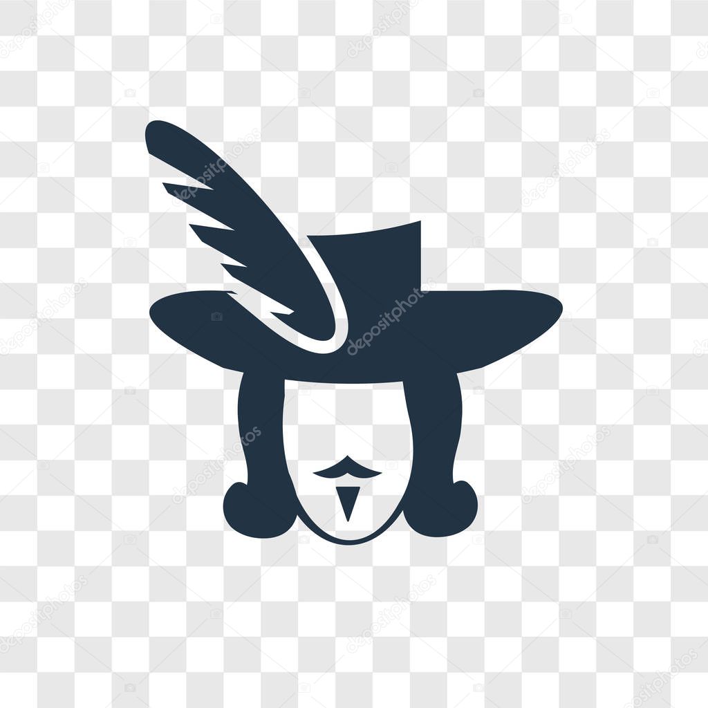 Three musketeers icon in trendy design style. three musketeers icon isolated on transparent background. three musketeers vector icon simple and modern flat symbol for web site, mobile, logo, app, UI. three musketeers icon vector illustration, EPS10.