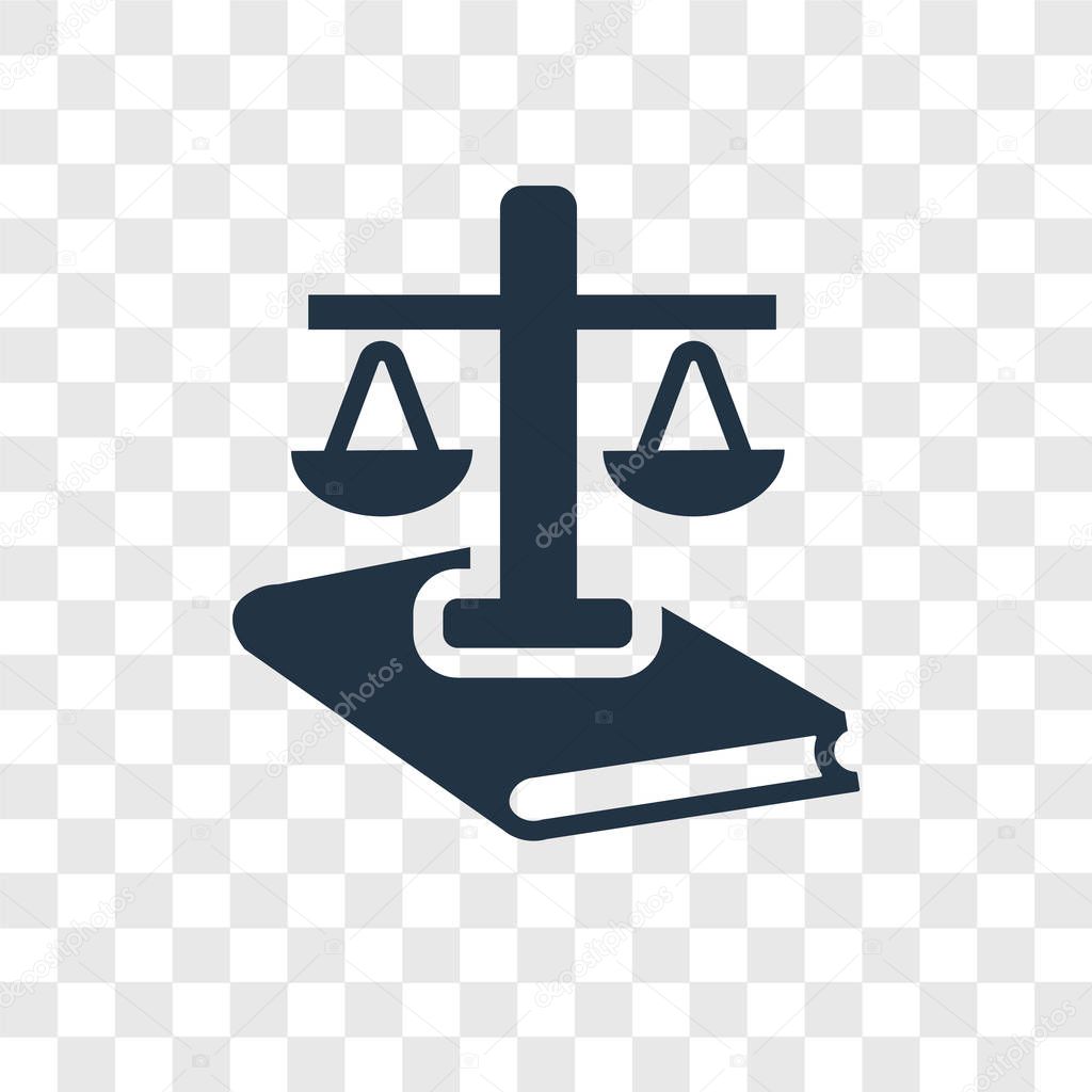 Law icon in trendy design style. law icon isolated on transparent background. law vector icon simple and modern flat symbol for web site, mobile, logo, app, UI. law icon vector illustration, EPS10.